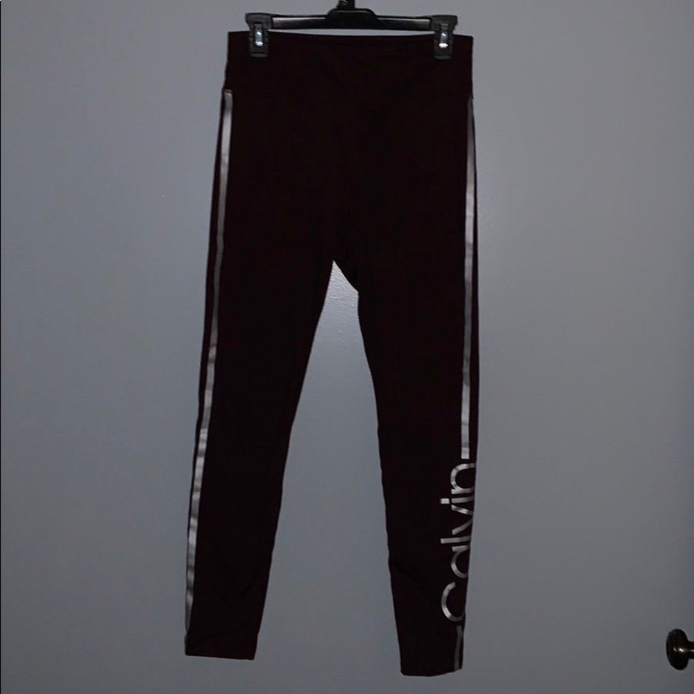 Calvin Klein Dark Red Leggings